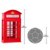 Design Toscano Piccadilly Circus British Telephone Booth Wall Curio Cabinet BN5230